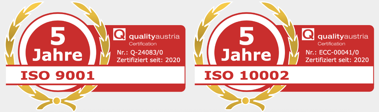 5 Jahre ISO Quality Austria Certification